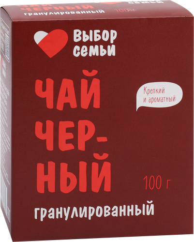 

Чай черный Выбор семьи байховый гранулированный 100 г