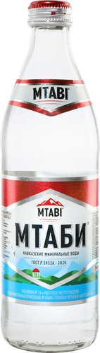 

Вода минеральная Мтаби Нагутская-26 лечебно-столовая газированная 0.45 л