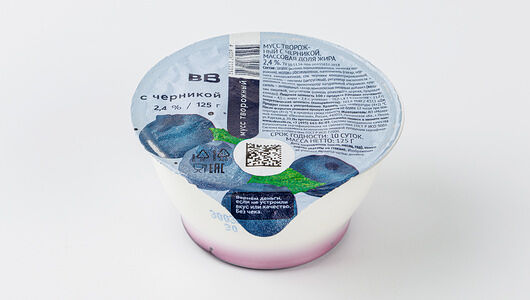 Мусс творожный Черника 2,4%