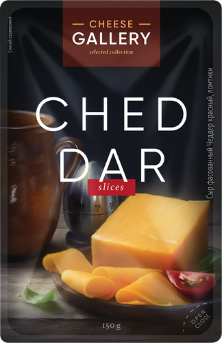

Сыр Cheese Gallery Чеддер красный 50% полутвердый нарезка 150 г