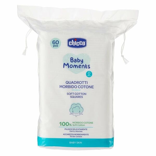 Ватные диски для детей Chicco Baby moments 60 шт