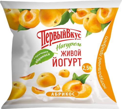 

Йогурт питьевой Первый вкус Натурель Абрикос 2.5% 500 г