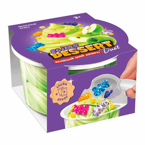 Игрушка для детей Slime dessert DUET яблочный краш