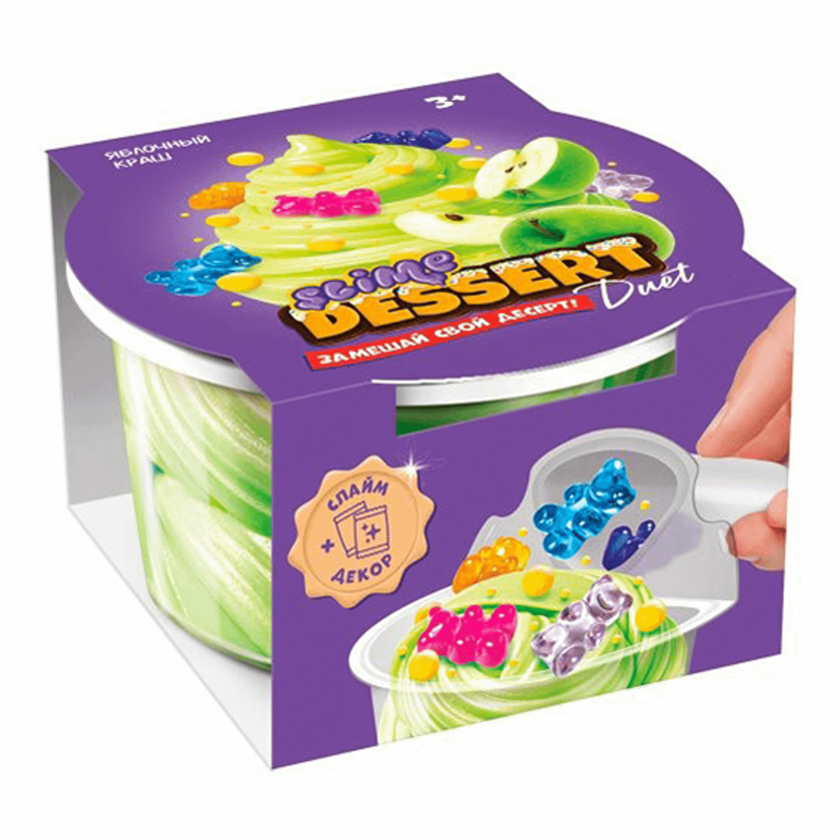

Игрушка для детей Slime dessert Duet яблочный краш 110 г