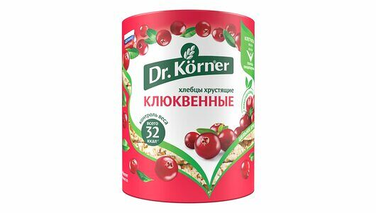 Хлебцы хрустящие Dr. Körner злаковый коктейль клюквенный, 100г