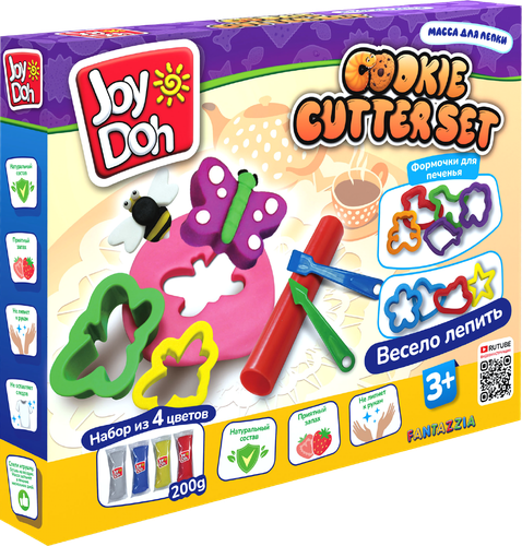 

Масса для лепки Joy Doh Cookie cutter set изучаем цвета и формы