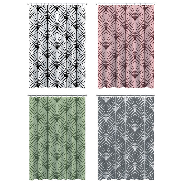 Vetta шторка для ванной «перышко», пева, 180х180см, 4 диз.