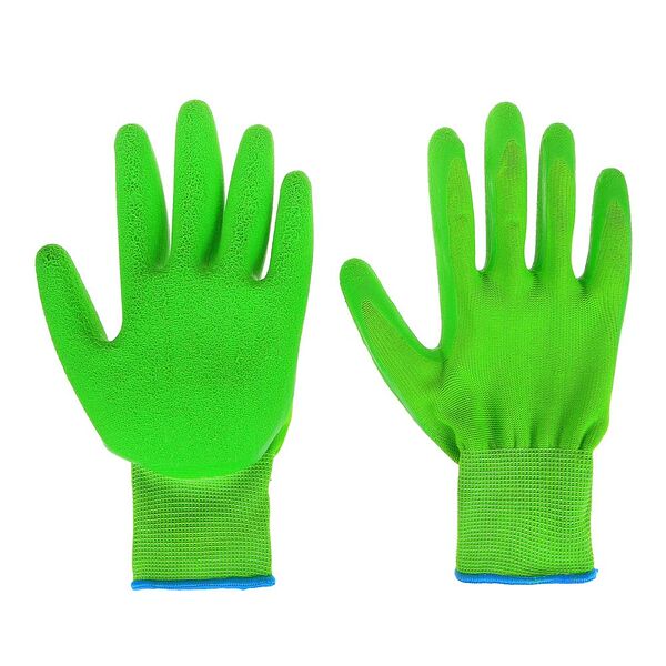 Перчатки Inbloom с латексным полуобливом, нейлон р.9, 25 см, 64 г