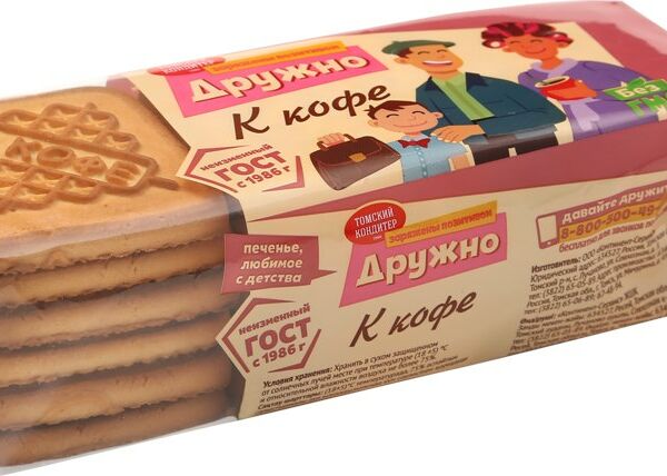 Печенье сахарное Дружно К кофе