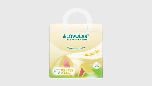 Подгузники-трусики Солнечная серия XXL (15-25 кг) 32шт ТМ Lovular (Лавулар)