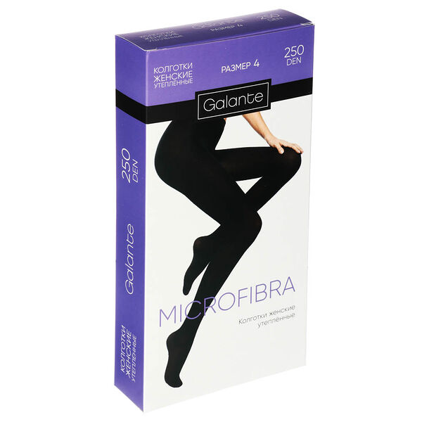 Колготки женские 250 ден, р-ры 2/3, 4/5, цвет черный