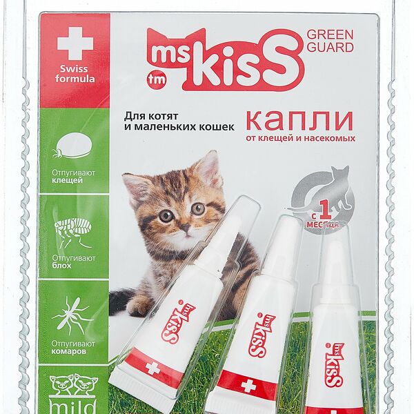 Капли репеллентные Ms Kiss для котят и маленьких кошек