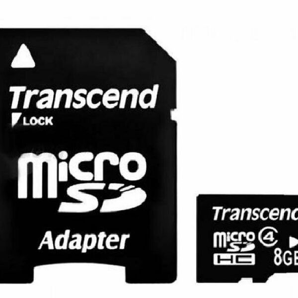 Карта памяти Transcend microSDHC 8Gb Cl4 +ад, TS8GUSDHC4