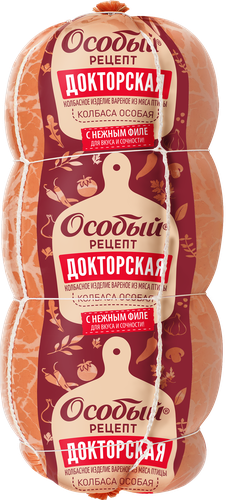 

Колбаса вареная Особый рецепт Докторская особая с нежным филе 500 г