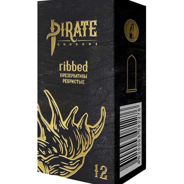 Презервативы Pirate Ribbed 12 шт