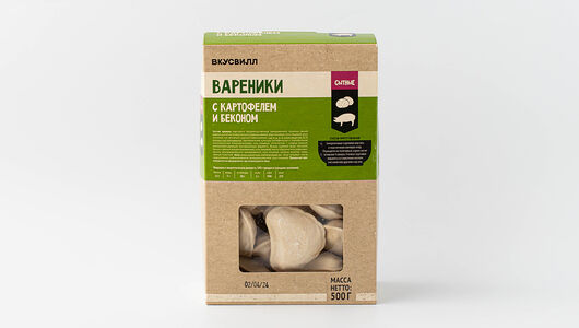 Вареники Вкусвилл с картофелем и беконом