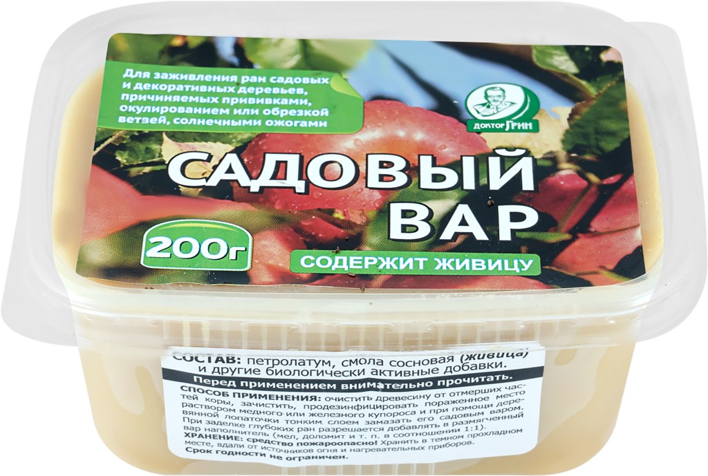 

Средство от болезней растений Доктор Грин Садовый вар евросемена 200г