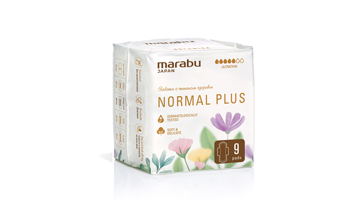Прокладки гигиенические Marabu Normal Plus ультратонкие (260 мм) 9 шт