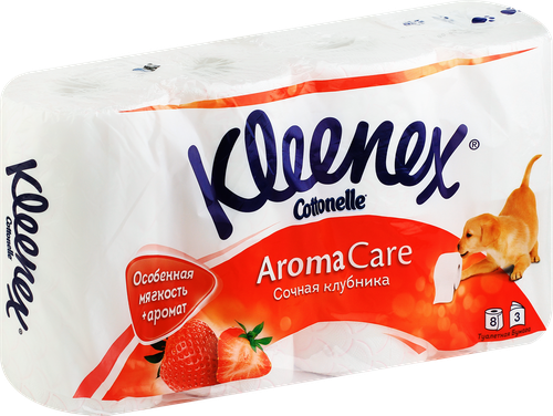 

Туалетная бумага Kleenex Aroma Care Сочная Клубника 8 рулонов 3 слоя