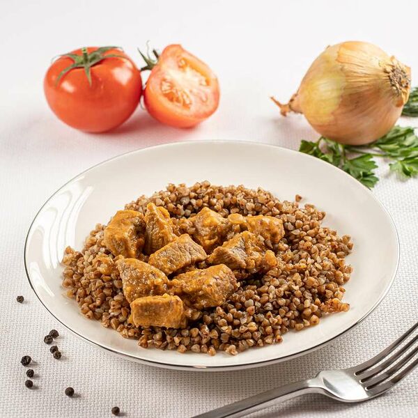 ПалычЛанч Говядина в томатном соусе с гречкой 210 г