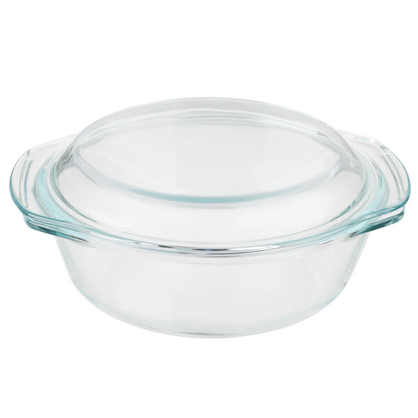 Satoshi кастрюля жаропрочная с крышкой, стекло, 23.5х20.6х9.6см, 1.5л