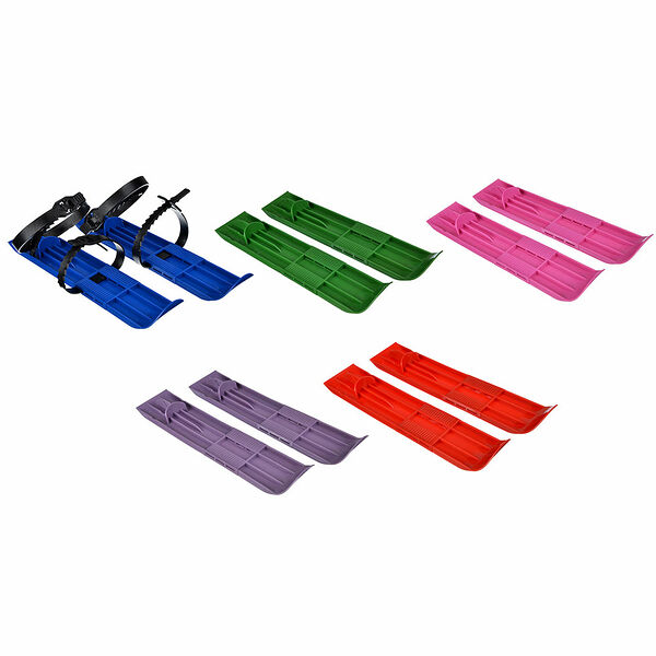 Мини-лыжи детские с пластиковыми ремешками, пластик, 7х36х1см, мл-1