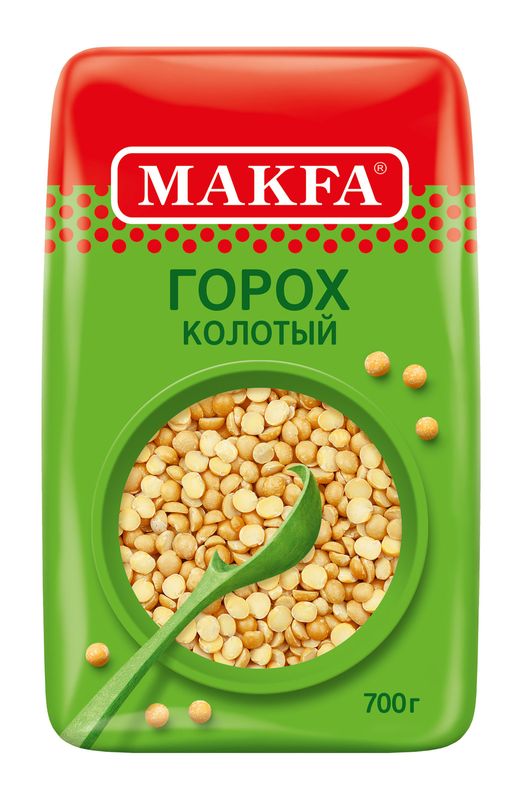 

Горох Makfa колотый шлифованный, 800 г
