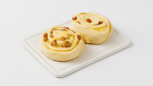 Выпекаем дома. Улитка с изюмом 2 шт., замороженная, Пекарня