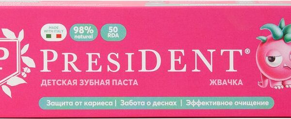 Зубная паста President для детей 6+ жвачка 50 г