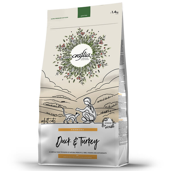 Корм сухой для кошек Craftia Harmona Grain Free утка и индейка