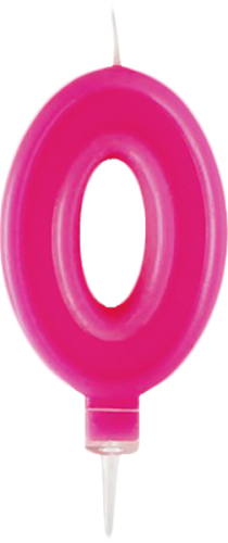 Свеча-цифра 0 Пакетико Happy Birthday