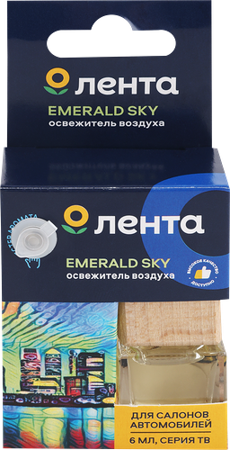 Освежитель воздуха автомобильный Лента Emerald sky, 6мл