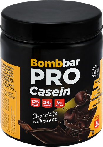 

Коктейль казеиновый BOMBBAR Pro, со вкусом шоколадный милкшейк, 450г