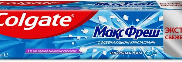 Зубная паста Colgate Макс Фреш Взрывная мята с освежающими кристаллами для свежего дыхания и защиты от кариеса 50мл