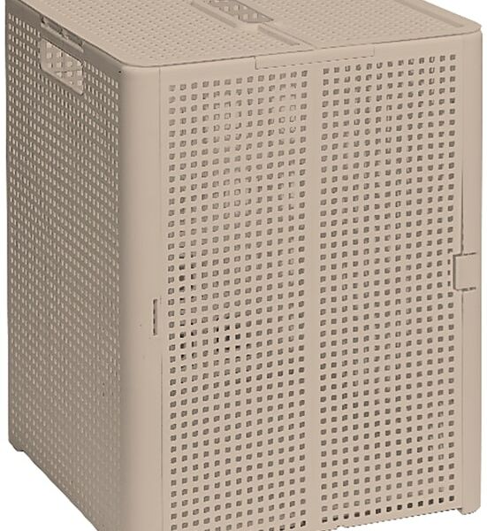 Корзина Violet складная Лофт с крышкой 50л латте