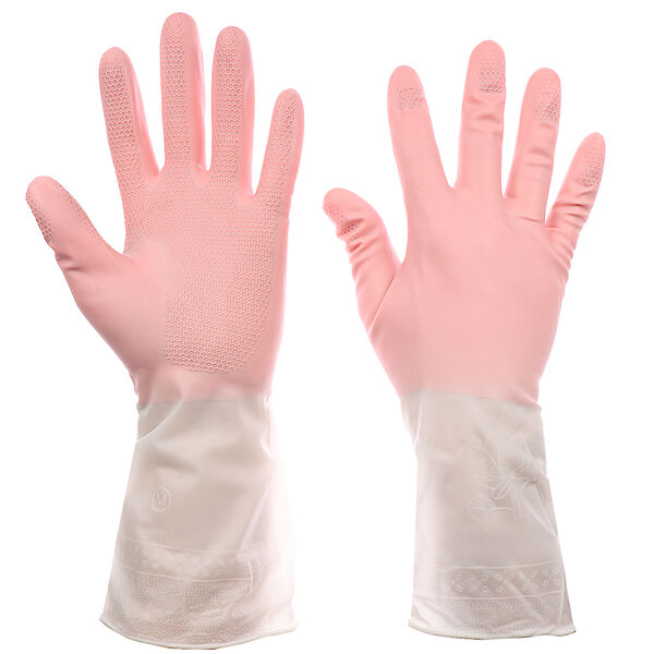 Vetta перчатки хозяйственные, двухцветные, пвх, 30см, м, 1 пара