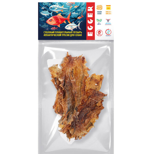 EGGER лакомство плавательный пузырь трески для собак 40 г.