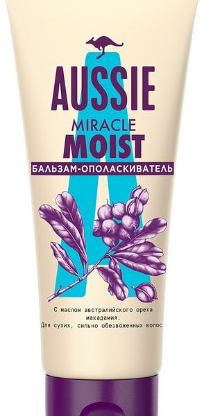 Бальзам-ополаскиватель Aussie Miracle Moist 200мл
