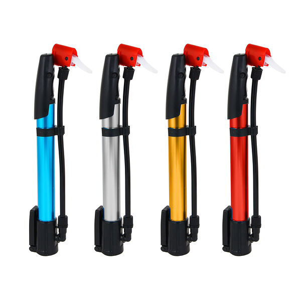 Silapro насос велосипедный (шредер, преста) , 32.5х2.7см, пластик, металл, 4 цвета в ассортименте