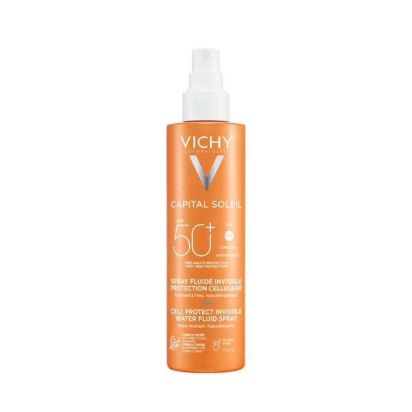 Vichy Capital Soleil спрей-флюид солнцезащитный легкий cell protect spf50+ 200 мл
