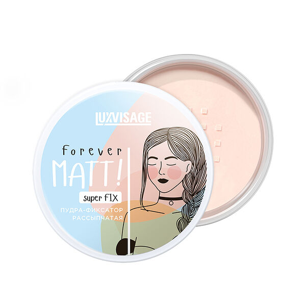Пудра для лица `Luxvisage` Forever Matt! super FIX тон Бесцветный 6 г