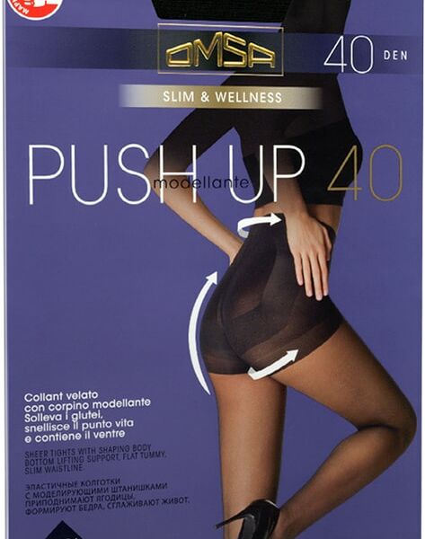 Колготки Omsa Push-Up 40 Nero Черный Размер 5
