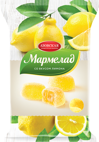 

Мармелад желейный Азовская кондитерская фабрика со вкусом лимона 300 г