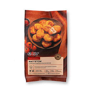 Наггетсы с мясом индейки классические замороженные Азбука вкуса, 600 г