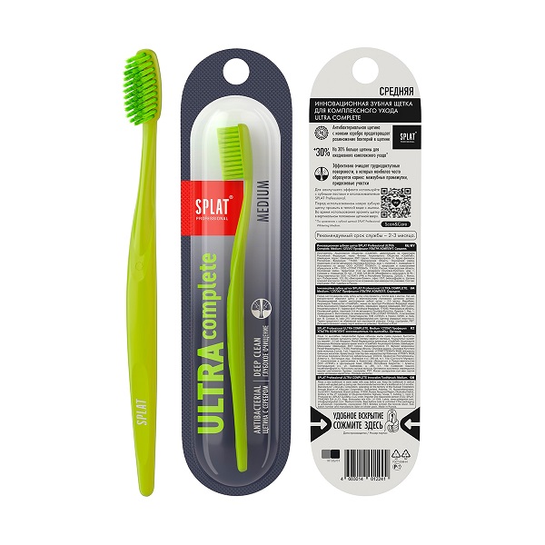 

Зубная щетка Splat Professional Ultra Complete средней жесткости 1 шт цвет в ассортименте