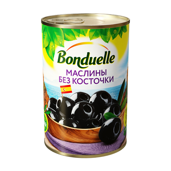 Маслины Bonduelle черные без косточки 314 мл