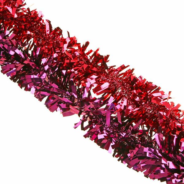 Сноу бум мишура 9x200 см, пвх, 2 цвета (фиолетовый, бордо)