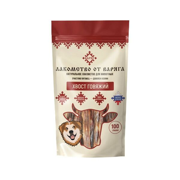 Лакомство для собак ВАРЯГ Хвост говяжий