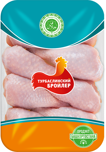 Голень куриная ТУРБАСЛИНСКИЙ БРОЙЛЕР Халяль охл. подложка вес до 1.4 кг