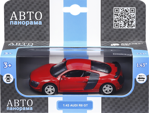 

Машинка Автопанорама Audi R8 GT металлическая 1:43 цвет в ассортименте